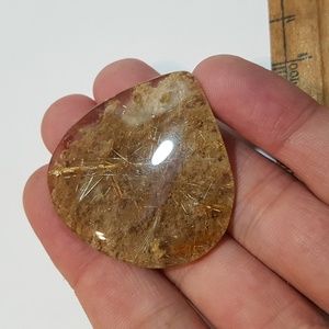 13grams polsihed golden rutile quartz cabachon for jewlery from china